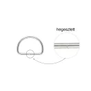 Welded Steel D-Ring – 20 mm, Silver Finish