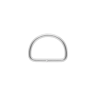 Welded Steel D-Ring – 30 mm, Silver Finish