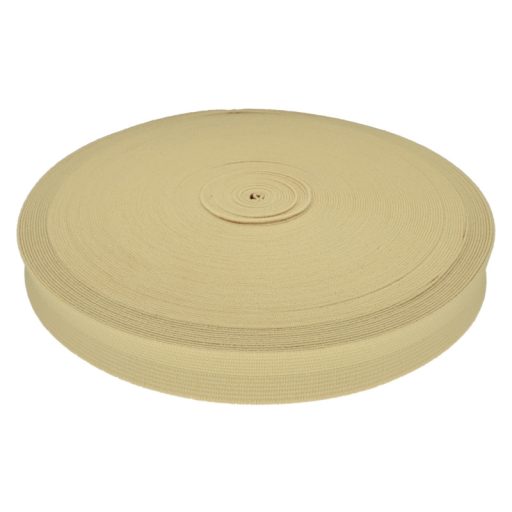 Thick elastic bias binding, 23 mm, beige
