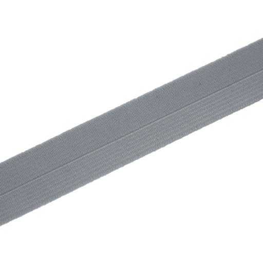 Thick elastic bias binding, 23 mm, grey