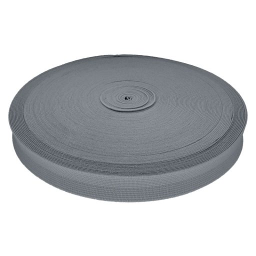 Thick elastic bias binding, 23 mm, grey