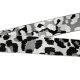 Leopard patterned patterned Woven Webbing, Black-White, 50 mm