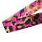 Pink Coloured Satin Webbing Leopard Pattern, 40 mm