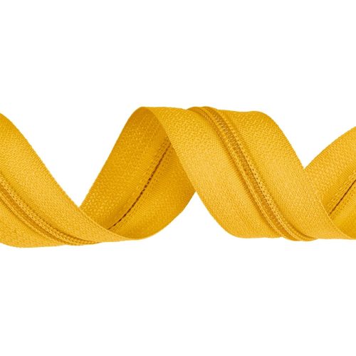 Yellow Plastic Spiral Zipper, RT10