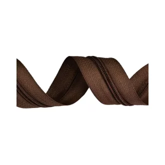 Dark Brown Plastic Spiral Zipper, RT10