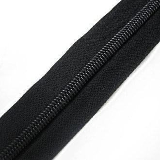 Black Plastic Spiral Zipper, 85 cm long piece, RT10