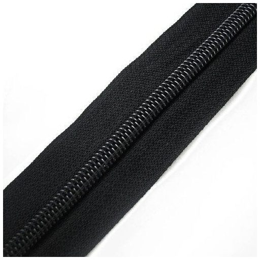 Black Plastic Spiral Zipper, RT10