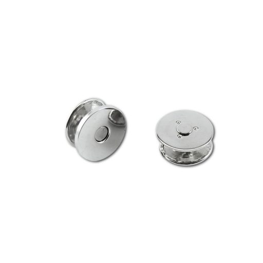 Flat Magnetic Lock With Rivet 18 mm, Nickel