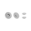 Magnetic button round with double snap fastener, 18 mm