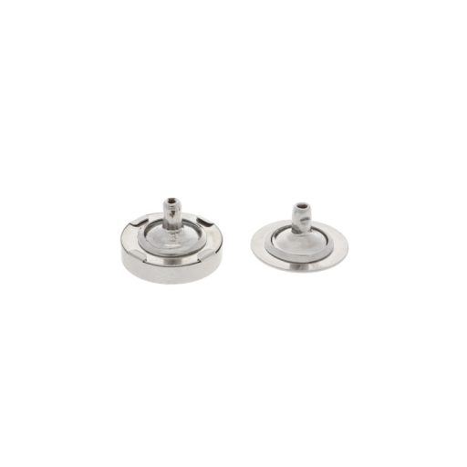 Magnetic button round with double snap fastener, 18 mm