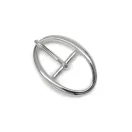 Minimalist Oval Buckle – 25 mm – Silver – For DIY Belts & Bags
