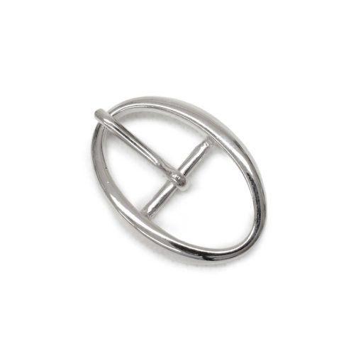 Minimalist Oval Buckle – 25 mm – Silver – For DIY Belts & Bags