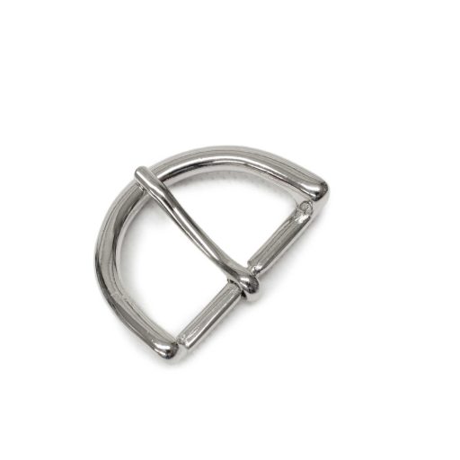 Half-round women’s belt buckle, 40 mm, nickel