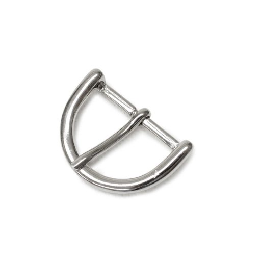 Half-round women’s belt buckle, 40 mm, nickel