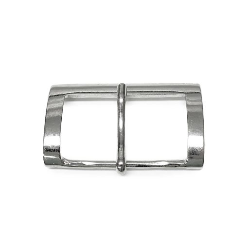 5 cm wide belt buckle, silver colour