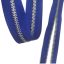 Metal Zipper, T5, Silver coloured, Royal Blue