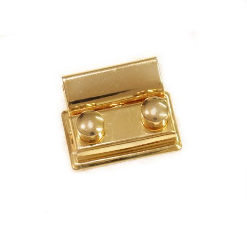 Two Buttoned Bag Lock, Gold