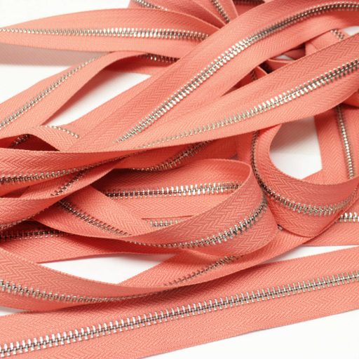Metal Zipper, T5, Nickel, Grey