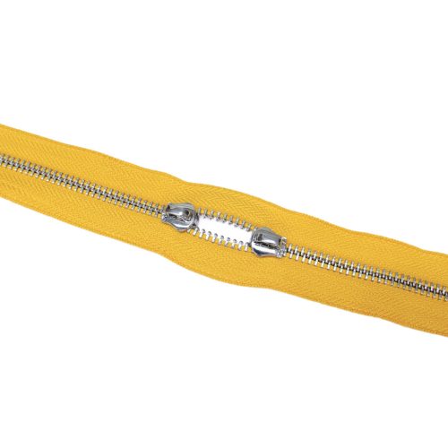 Metal Zipper, T5, Nickel, yellow