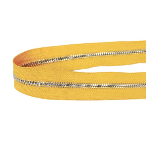 Metal Zipper, T5, Nickel, yellow