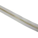 Metal Zipper, T5, Gold, Grey