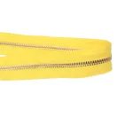Metal Zipper, T5, Gold coloured, Sun Yellow