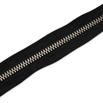 Metal Zipper, T5, Black, Nickel
