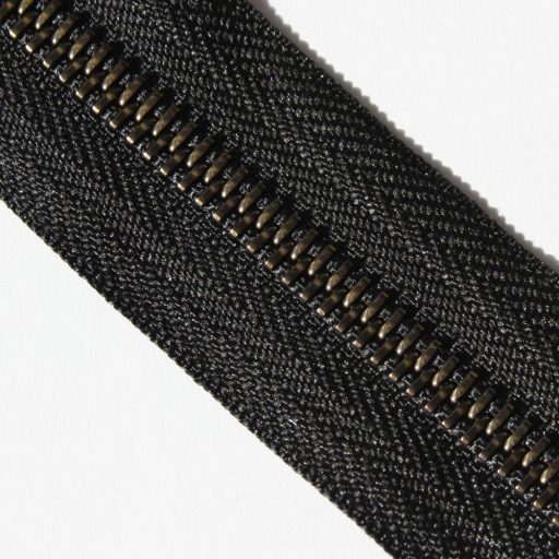 YKK Zipper, Black, Antique, T5