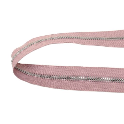 Metal Zipper, T5, Nickel, Pink