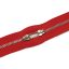 Metal Zipper, T5, Nickel, Red