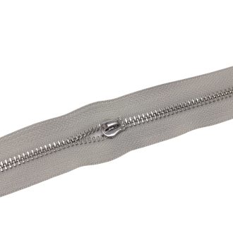 Metal Zipper, T5, Nickel, Grey
