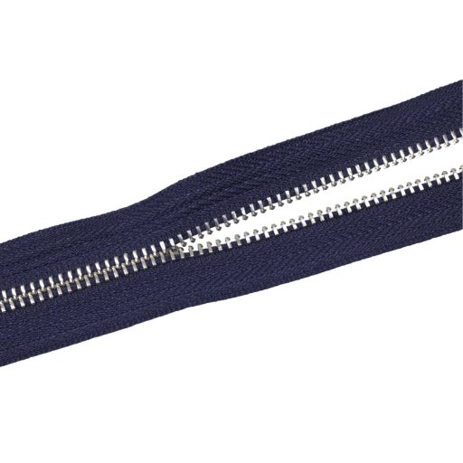 Metal Zipper, T5, Nickel, Dark Blue