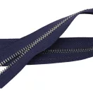 Metal Zipper, T5, Nickel, Dark Blue