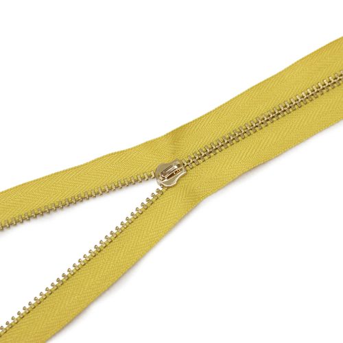 Metal Zipper, T3, Gold, Yellow