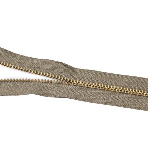 Metal Zipper, T3, Gold, Yellow