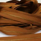 Metal Zipper, T3, Copper, Brown