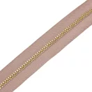 Metal Zipper, T3, Copper,  Delicate Pink