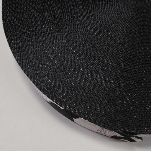 Silver-Black military patterned Woven Webbing, 50 mm