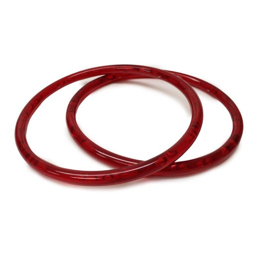 Plastic Circle Handbag Handle, Wine Red
