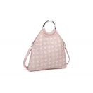 Plastic Circle Handbag Handle, Wine Red