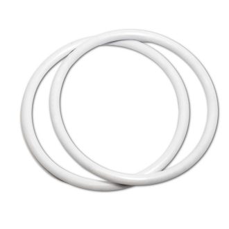 Plastic Circle Handbag Handle, White