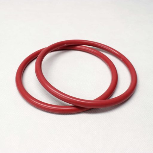 Plastic Circle Handbag Handle, Red