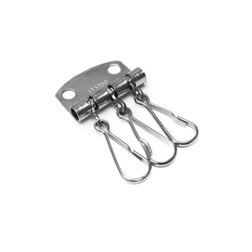 Key holder, for 3 Keys, Nickel