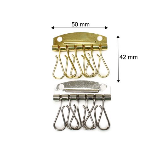 Key holder, for 6 Keys, Nickel