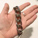 Flat Aluminium Handbag Chain with Big Links, Nickel