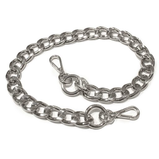 Flat Aluminium Handbag Chain with Big Links, Nickel