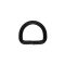 Iron D-ring, Black, 20x17x4 mm
