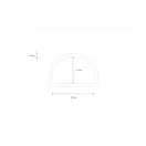 Iron D-ring, Black, 20x17x4 mm