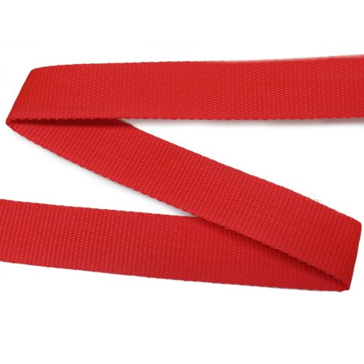 Red 30mm wide polypropylene webbing