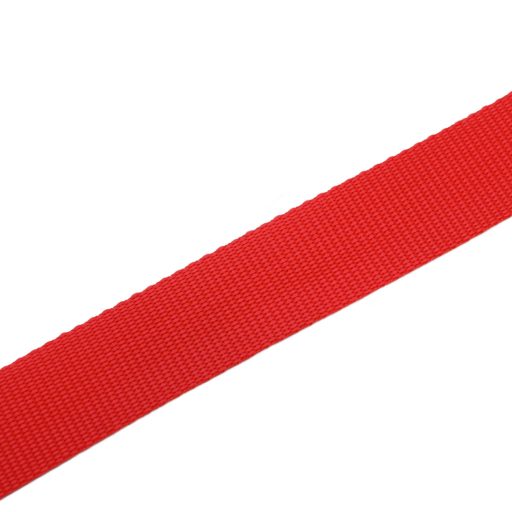 Red 30mm wide polypropylene webbing